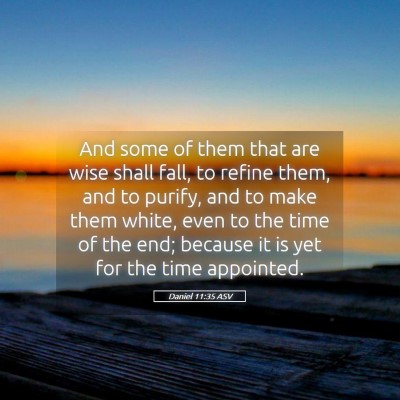 Picture 05 - Daniel 11:35 ASV - And some of them that are wise shall fall, to - Bible Verse Picture