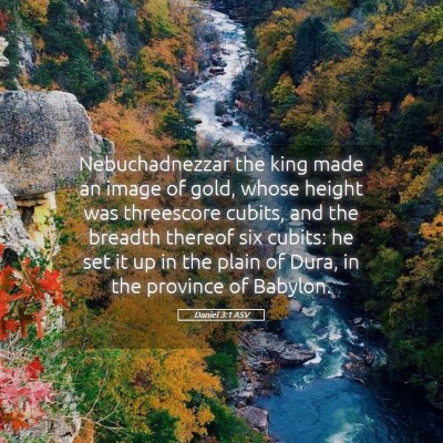 Picture 05 - Daniel 3:1 ASV - Nebuchadnezzar the king made an image of gold, - Bible Verse Picture