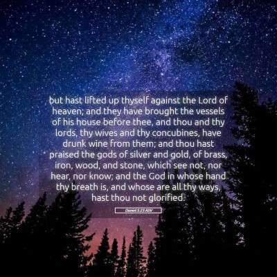 Picture 05 - Daniel 5:23 ASV - but hast lifted up thyself against the Lord of - Bible Verse Picture