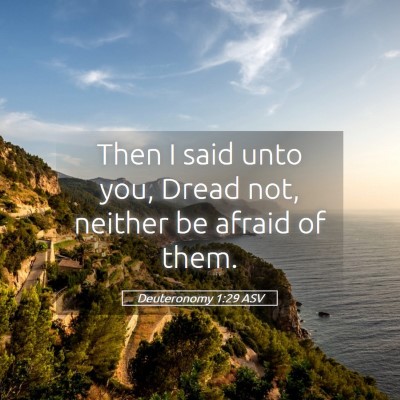 Picture 05 - Deuteronomy 1:29 ASV - Then I said unto you, Dread not, neither be - Bible Verse Picture