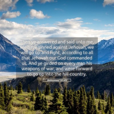 Picture 05 - Deuteronomy 1:41 ASV - Then ye answered and said unto me, We have sinned - Bible Verse Picture