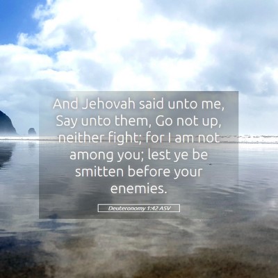 Picture 05 - Deuteronomy 1:42 ASV - And Jehovah said unto me, Say unto them, Go not - Bible Verse Picture