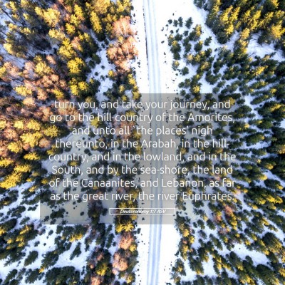 Picture 05 - Deuteronomy 1:7 ASV - turn you, and take your journey, and go to the - Bible Verse Picture