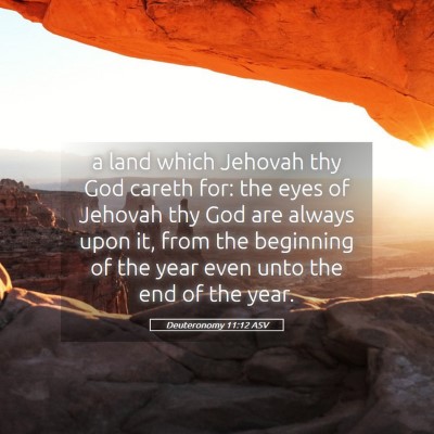 Picture 05 - Deuteronomy 11:12 ASV - a land which Jehovah thy God careth for: the eyes - Bible Verse Picture