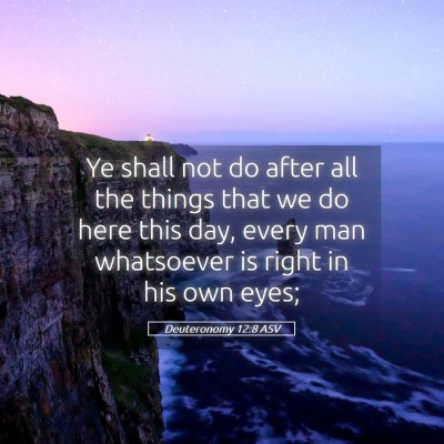 Picture 05 - Deuteronomy 12:8 ASV - Ye shall not do after all the things that we do - Bible Verse Picture
