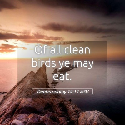 Picture 05 - Deuteronomy 14:11 ASV - Of all clean birds ye may - Bible Verse Picture