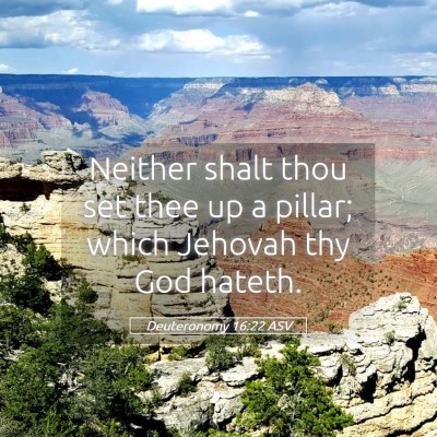 Picture 05 - Deuteronomy 16:22 ASV - Neither shalt thou set thee up a pillar; which - Bible Verse Picture