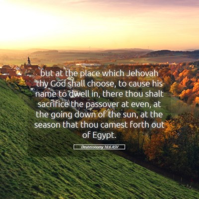Picture 05 - Deuteronomy 16:6 ASV - but at the place which Jehovah thy God shall - Bible Verse Picture