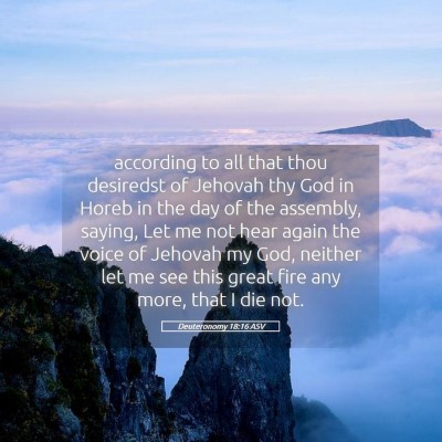 Picture 05 - Deuteronomy 18:16 ASV - according to all that thou desiredst of Jehovah - Bible Verse Picture
