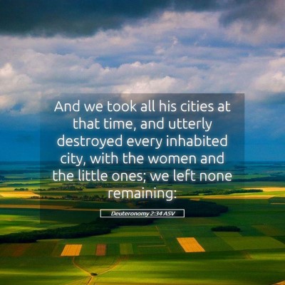 Picture 05 - Deuteronomy 2:34 ASV - And we took all his cities at that time, and - Bible Verse Picture