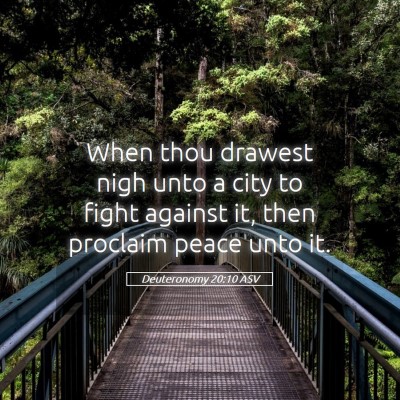 Picture 05 - Deuteronomy 20:10 ASV - When thou drawest nigh unto a city to fight - Bible Verse Picture