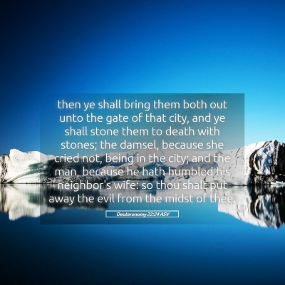 Picture 05 - Deuteronomy 22:24 ASV - then ye shall bring them both out unto the gate - Bible Verse Picture