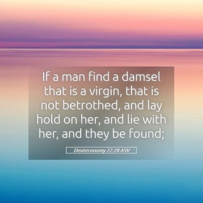 Picture 05 - Deuteronomy 22:28 ASV - If a man find a damsel that is a virgin, that is - Bible Verse Picture