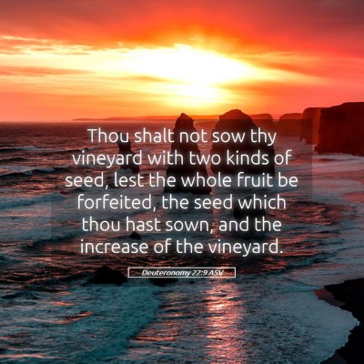 Picture 05 - Deuteronomy 22:9 ASV - Thou shalt not sow thy vineyard with two kinds of - Bible Verse Picture
