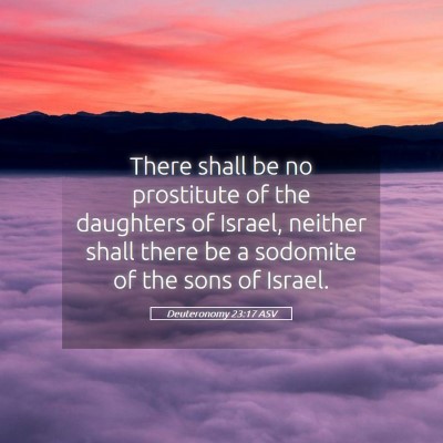 Picture 05 - Deuteronomy 23:17 ASV - There shall be no prostitute of the daughters of - Bible Verse Picture