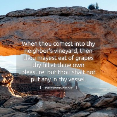 Picture 05 - Deuteronomy 23:24 ASV - When thou comest into thy neighbor's vineyard, - Bible Verse Picture