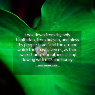 Picture 05 - Deuteronomy 26:15 ASV - Look down from thy holy habitation, from heaven, - Bible Verse Picture