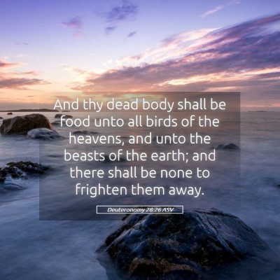 Picture 05 - Deuteronomy 28:26 ASV - And thy dead body shall be food unto all birds of - Bible Verse Picture