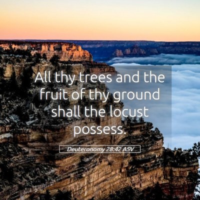 Picture 05 - Deuteronomy 28:42 ASV - All thy trees and the fruit of thy ground shall - Bible Verse Picture