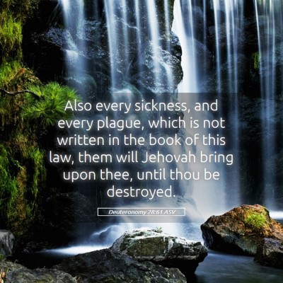 Picture 05 - Deuteronomy 28:61 ASV - Also every sickness, and every plague, which is - Bible Verse Picture