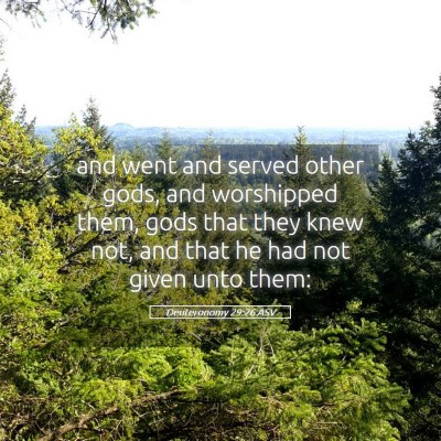 Picture 05 - Deuteronomy 29:26 ASV - and went and served other gods, and worshipped - Bible Verse Picture