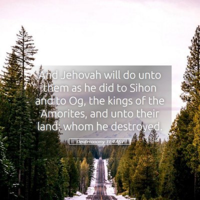 Picture 05 - Deuteronomy 31:4 ASV - And Jehovah will do unto them as he did to Sihon - Bible Verse Picture