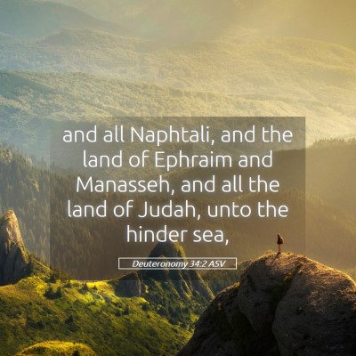 Picture 05 - Deuteronomy 34:2 ASV - and all Naphtali, and the land of Ephraim and - Bible Verse Picture
