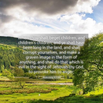 Picture 05 - Deuteronomy 4:25 ASV - When thou shalt beget children, and children's - Bible Verse Picture