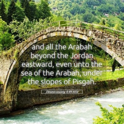 Picture 05 - Deuteronomy 4:49 ASV - and all the Arabah beyond the Jordan eastward, - Bible Verse Picture
