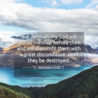 Picture 05 - Deuteronomy 7:23 ASV - But Jehovah thy God will deliver them up before - Bible Verse Picture