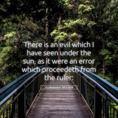 Picture 05 - Ecclesiastes 10:5 ASV - There is an evil which I have seen under the sun, - Bible Verse Picture