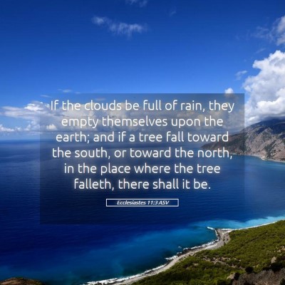 Picture 05 - Ecclesiastes 11:3 ASV - If the clouds be full of rain, they empty - Bible Verse Picture