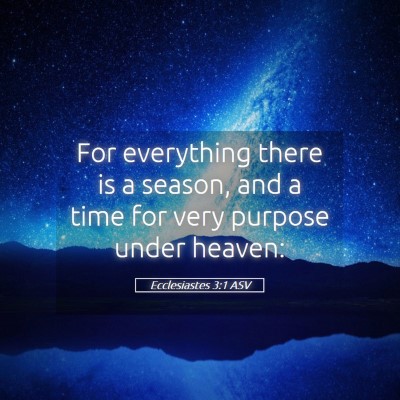 Picture 05 - Ecclesiastes 3:1 ASV - For everything there is a season, and a time for - Bible Verse Picture