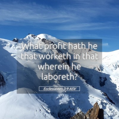 Picture 05 - Ecclesiastes 3:9 ASV - What profit hath he that worketh in that wherein - Bible Verse Picture