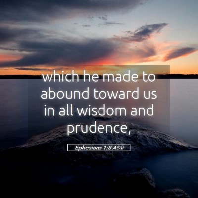 Picture 05 - Ephesians 1:8 ASV - which he made to abound toward us in all wisdom - Bible Verse Picture