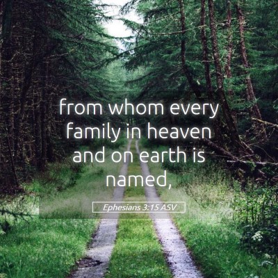 Picture 05 - Ephesians 3:15 ASV - from whom every family in heaven and on earth is - Bible Verse Picture