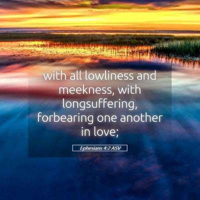 Picture 05 - Ephesians 4:2 ASV - with all lowliness and meekness, with - Bible Verse Picture