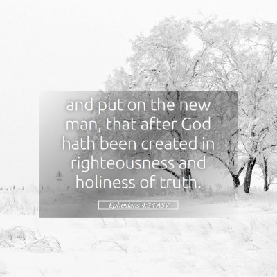 Picture 05 - Ephesians 4:24 ASV - and put on the new man, that after God hath been - Bible Verse Picture