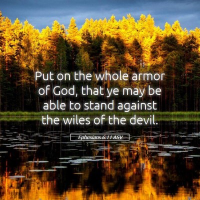 Picture 05 - Ephesians 6:11 ASV - Put on the whole armor of God, that ye may be - Bible Verse Picture