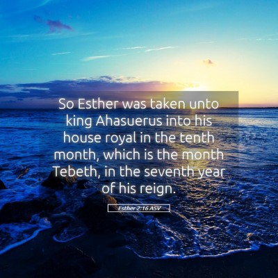 Picture 05 - Esther 2:16 ASV - So Esther was taken unto king Ahasuerus into his - Bible Verse Picture