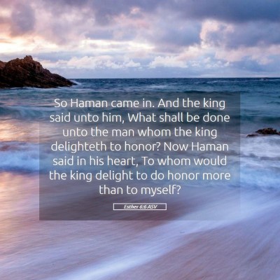Picture 05 - Esther 6:6 ASV - So Haman came in. And the king said unto him, - Bible Verse Picture