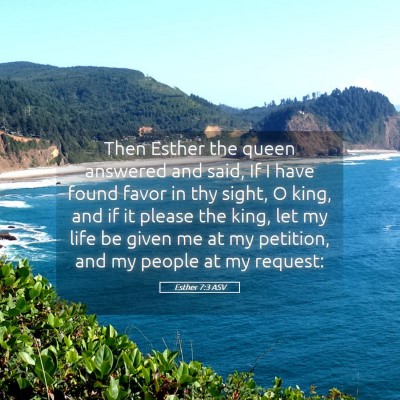 Picture 05 - Esther 7:3 ASV - Then Esther the queen answered and said, If I - Bible Verse Picture