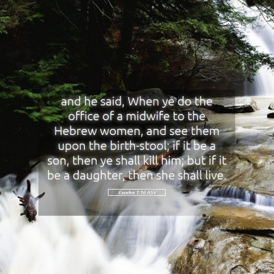 Picture 05 - Exodus 1:16 ASV - and he said, When ye do the office of a midwife - Bible Verse Picture