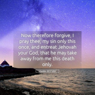 Picture 05 - Exodus 10:17 ASV - Now therefore forgive, I pray thee, my sin only - Bible Verse Picture
