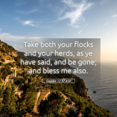 Picture 05 - Exodus 12:32 ASV - Take both your flocks and your herds, as ye have - Bible Verse Picture