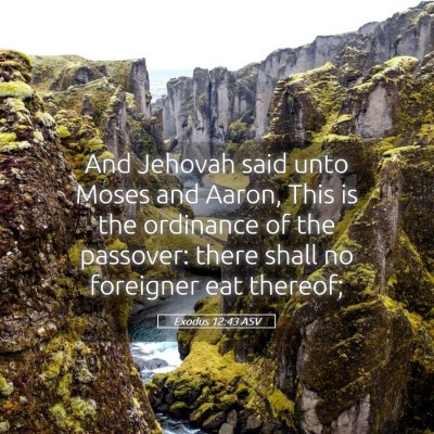 Picture 05 - Exodus 12:43 ASV - And Jehovah said unto Moses and Aaron, This is - Bible Verse Picture