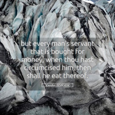 Picture 05 - Exodus 12:44 ASV - but every man's servant that is bought for money, - Bible Verse Picture