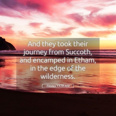 Picture 05 - Exodus 13:20 ASV - And they took their journey from Succoth, and - Bible Verse Picture
