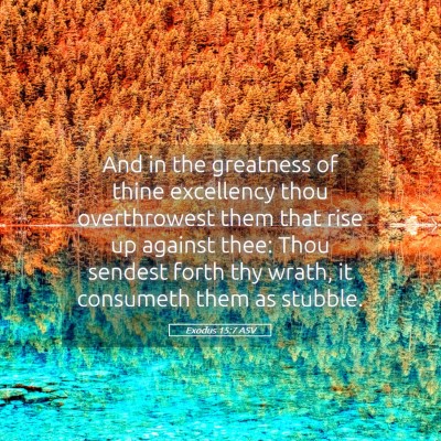 Picture 05 - Exodus 15:7 ASV - And in the greatness of thine excellency thou - Bible Verse Picture