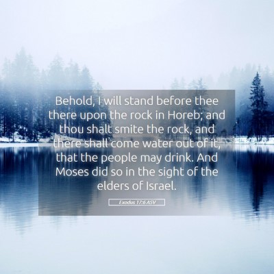 Picture 05 - Exodus 17:6 ASV - Behold, I will stand before thee there upon the - Bible Verse Picture